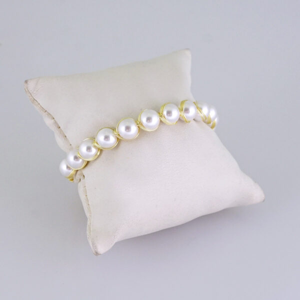 Women's Bangle - Pulso Dama - Pearl - 14K Real Color - Stainless Steel - P364