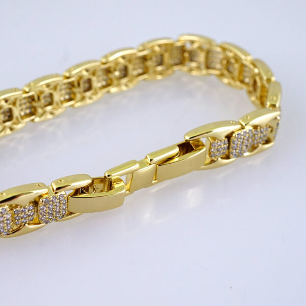 B1318 Women's Bracelet - Pulseras Dama - Zircon Stone - 14K Real Color - Image 2