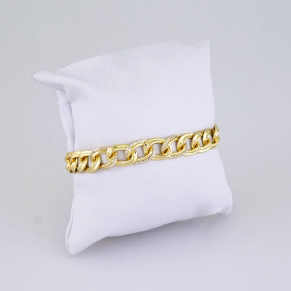 B1320 Bracelet - Pulseras/ Zircon Stone - 14K Real Color