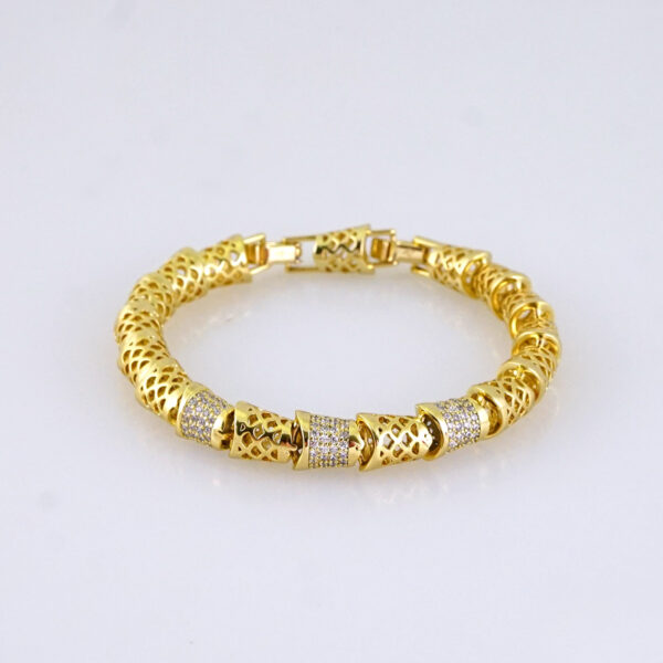 B1330 Bracelet - Pulseras/ Zircon Stone - 14K Real Color