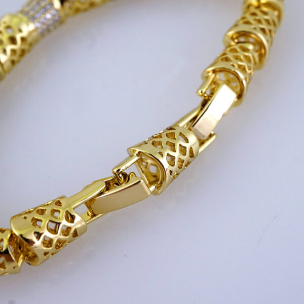 B1330 Bracelet - Pulseras/ Zircon Stone - 14K Real Color