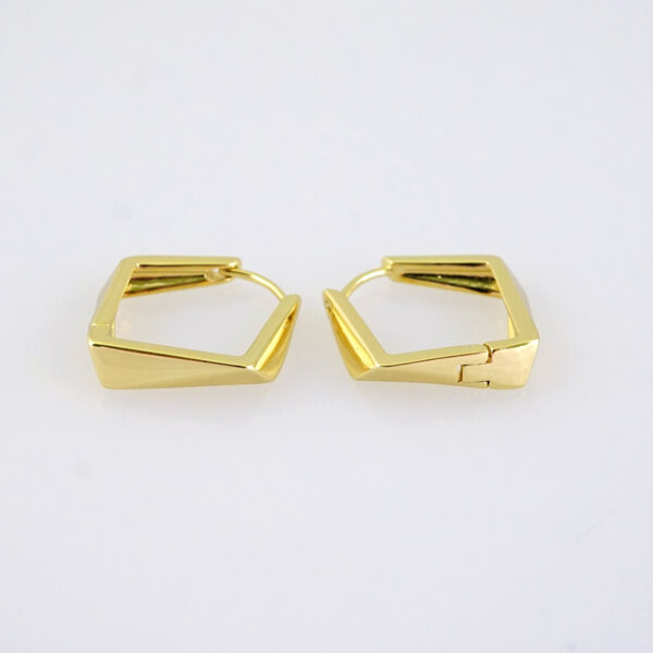 E1863 Earrings - Aretes - Plain - 14k Real Color