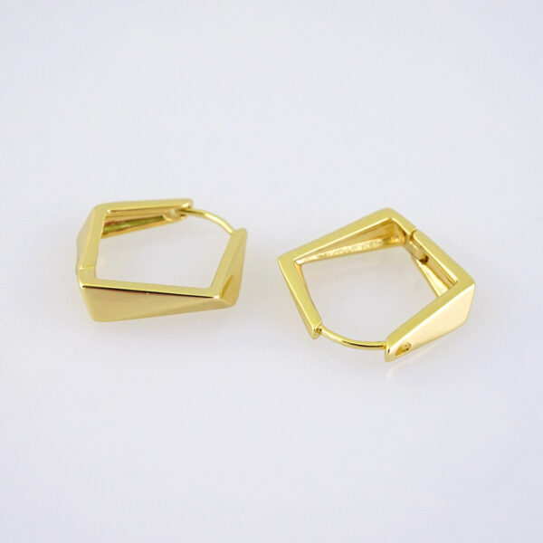 E1863 Earrings - Aretes - Plain - 14k Real Color