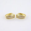 E1864 Earrings - Aretes - Zircon Stone - 14K Real Color