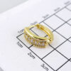 E1864 Earrings - Aretes - Zircon Stone - 14K Real Color - Image 3