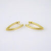 E1787 Earrings Women/ Aretes Dama/ Plain/ 14k Real Color/