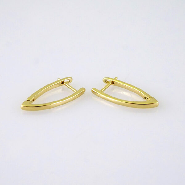 E1787 Earrings Women/ Aretes Dama/ Plain/ 14k Real Color/