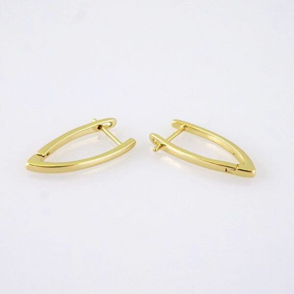 E1787 Earrings Women/ Aretes Dama/ Plain/ 14k Real Color/