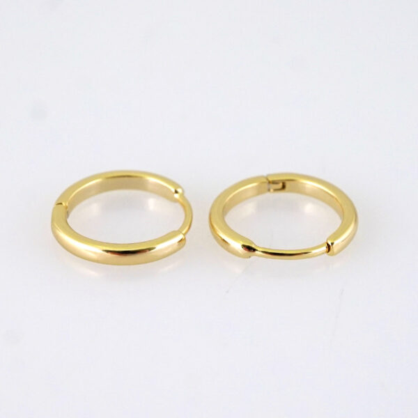E1788 Earrings Women/ Aretes Dama/ Plain/ 14k Real Color/