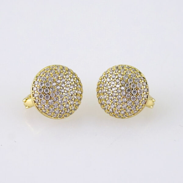 E1789 Women's Earrings - Aretes Dama - Zircon Stone - 14K Real Color