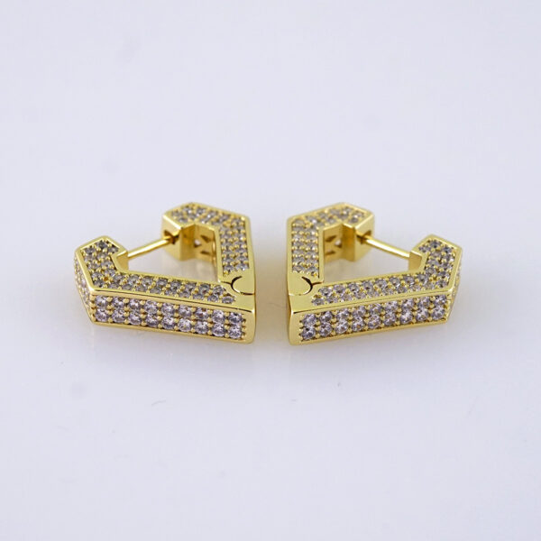 E1790 Women's Earrings - Aretes Dama - Zircon Stone - 14K Real Color