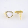 E1792 Women's Earrings - Aretes Dama - Zircon Stone White - 14K Real Color - Image 2