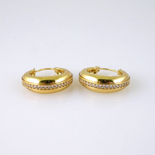 E1795 Women's Earrings - Aretes Dama - Zircon Stone - 14K Real Color
