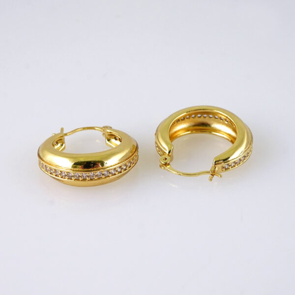 E1795 Women's Earrings - Aretes Dama - Zircon Stone - 14K Real Color
