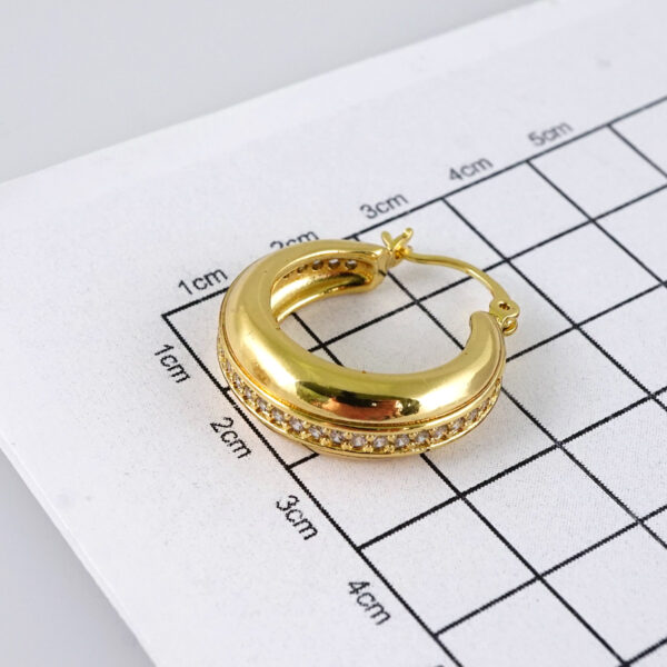 E1795 Women's Earrings - Aretes Dama - Zircon Stone - 14K Real Color