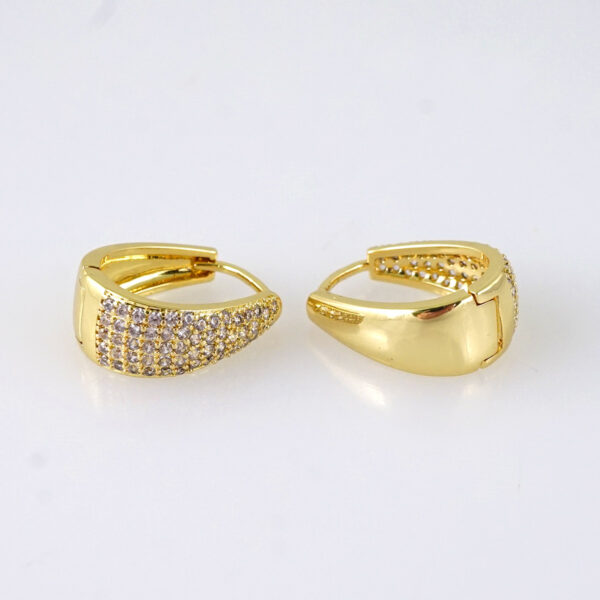 E1797  Women Earrings/ Aretes Dama/ Zircon Stone/14K Real Color/