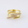 R646  RING - ANILLO - Zircon Stone - 14K Real Color