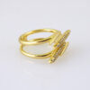 R646  RING - ANILLO - Zircon Stone - 14K Real Color - Image 2