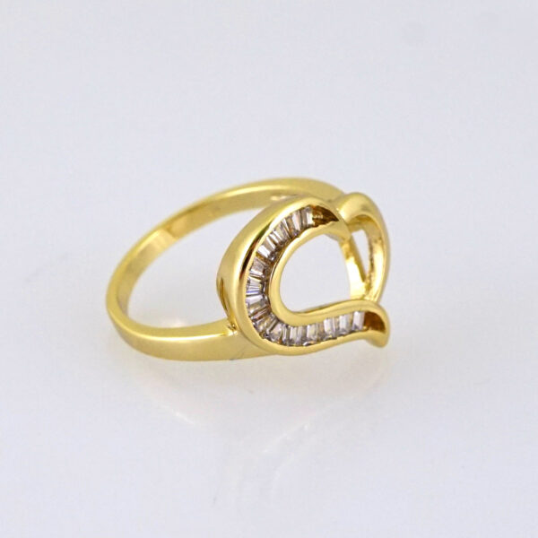 R648  RING - ANILLO - Zircon Stone - 14K Real Color