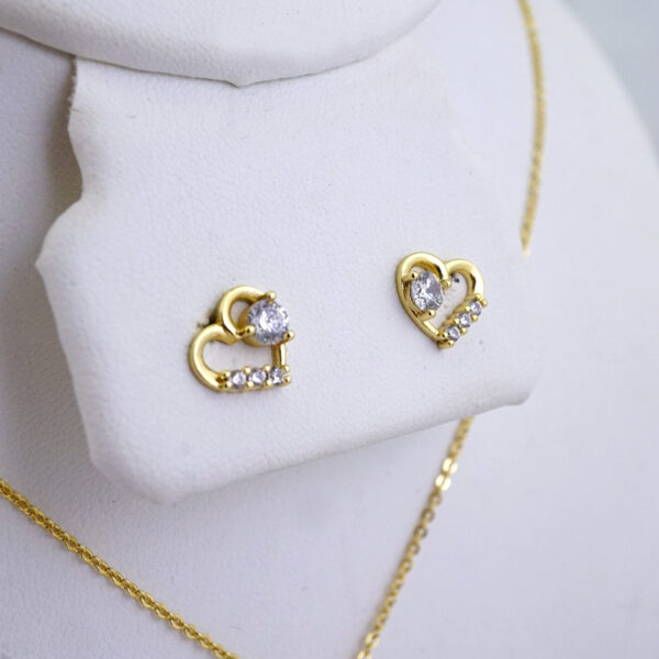 SET1403 Cadenas - Colgantes - Aretes/ Chain - Pendants - Earrings  /14K Real Color/Zircon Stone/ - Image 2