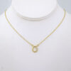 SET1417 Cadenas & Colgantes/ Chain W/Pendants/ Letter  " O " 14K Real Color/ Zircon Stone