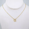 SET1418Cadenas & Colgantes/ Chain W/Pendants/ Letter  " Q " 14K Real Color/ Zircon Stone