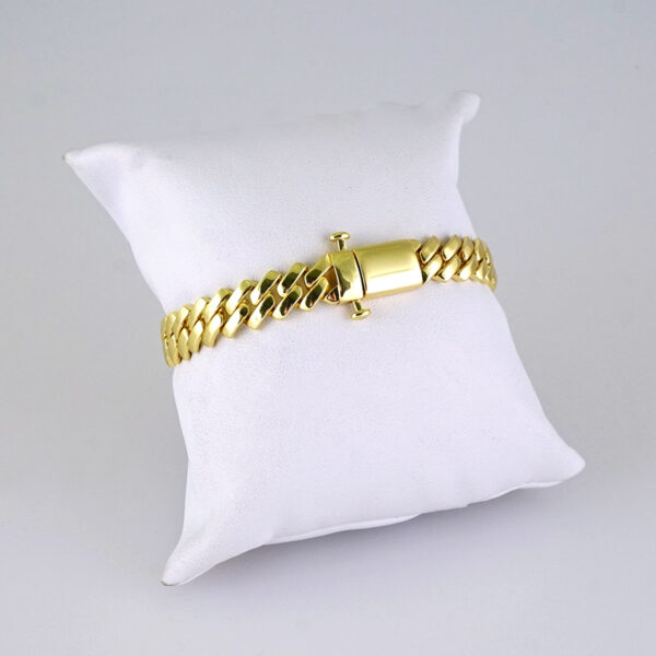 B1334 Bracelet - Pulseras/Plain/ 14K Real Color 8MM