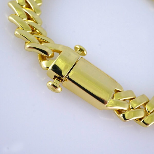B1334 Bracelet - Pulseras/Plain/ 14K Real Color 8MM