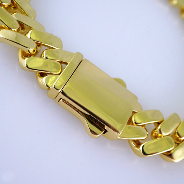 B1335 Bracelet - Pulseras/Plain/ 14K Real Color/10MM
