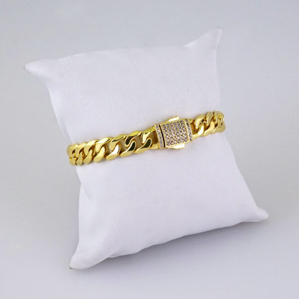 B1336 Bracelet - Pulseras/ Zircon Stone - 14K Real Color/7MM