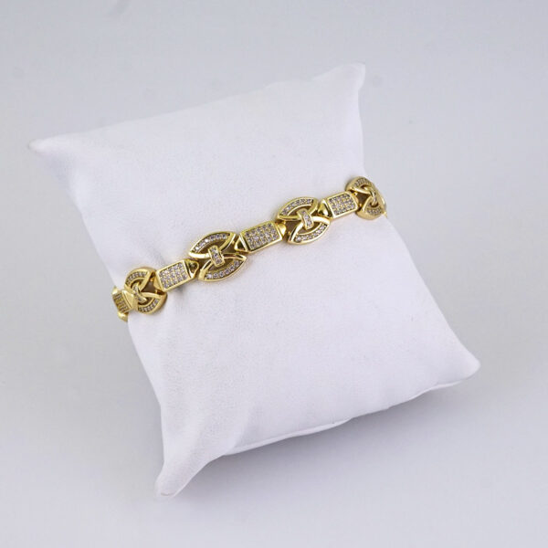 B1339 Women's Bracelet - Pulseras Dama - Zircon Stone - 14K Real Color