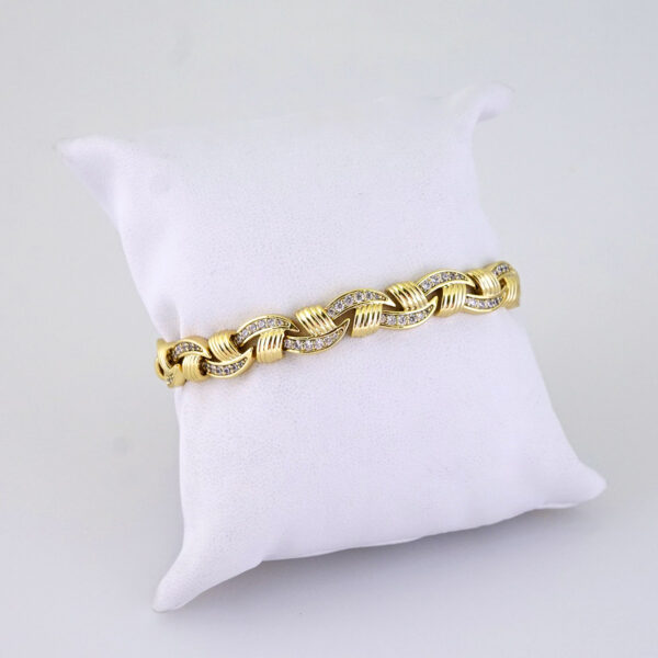 B1348 Bracelet - Pulseras/ Zircon Stone - 14K Real Color