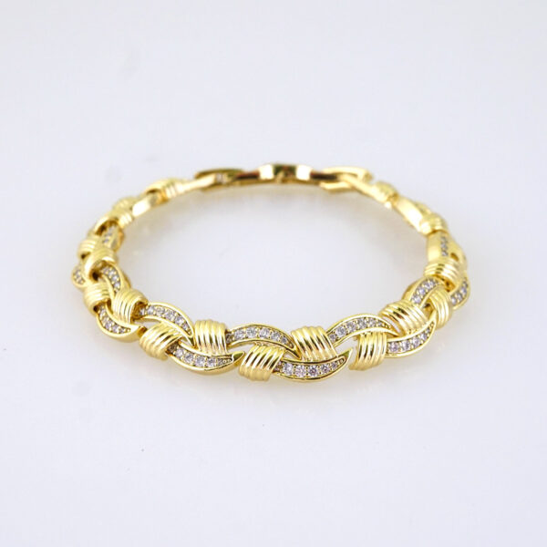 B1348 Bracelet - Pulseras/ Zircon Stone - 14K Real Color