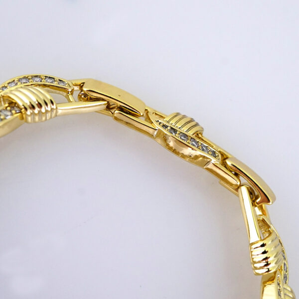 B1348 Bracelet - Pulseras/ Zircon Stone - 14K Real Color