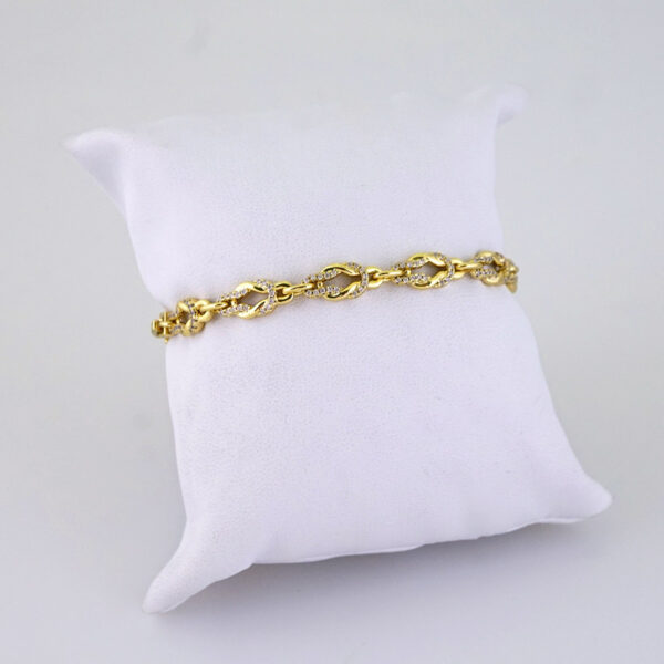 B1349 Bracelet - Pulseras/ Zircon Stone - 14K Real Color