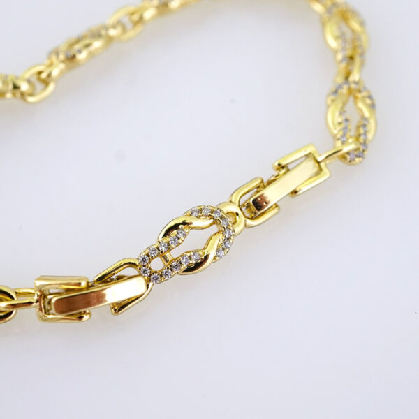 B1349 Bracelet - Pulseras/ Zircon Stone - 14K Real Color - Image 3