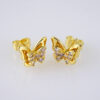 E1801 Women's Earrings - Aretes Dama - Zircon Stone - 14K Real Color