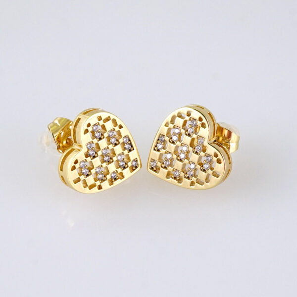 E1803 Women's Earrings - Aretes Dama - Zircon Stone - 14K Real Color