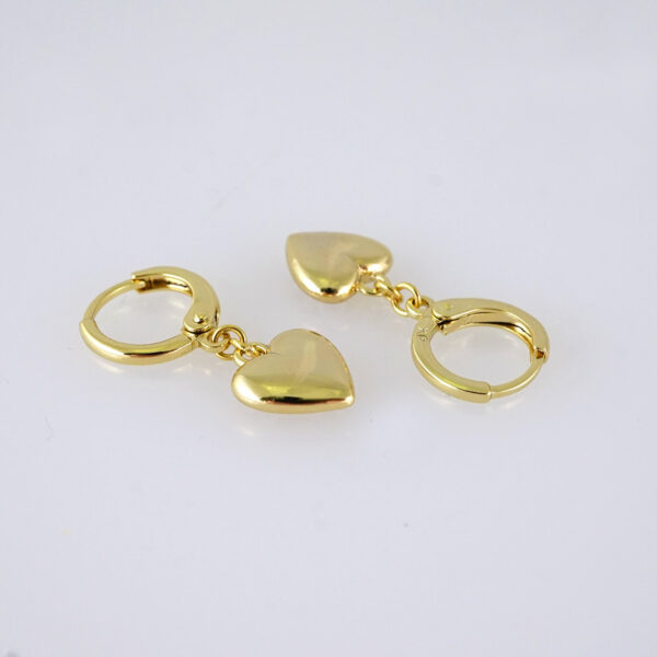 E1807 Earrings Women/ Aretes Dama/ Plain/ 14k Real Color/