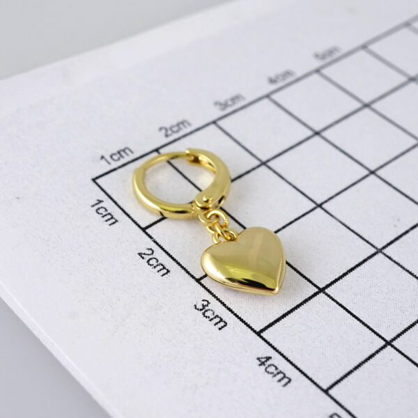 E1807 Earrings Women/ Aretes Dama/ Plain/ 14k Real Color/