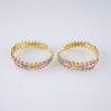 E1808 Earrings Woman/ Aretes Dama/ Three Tone/ Plain