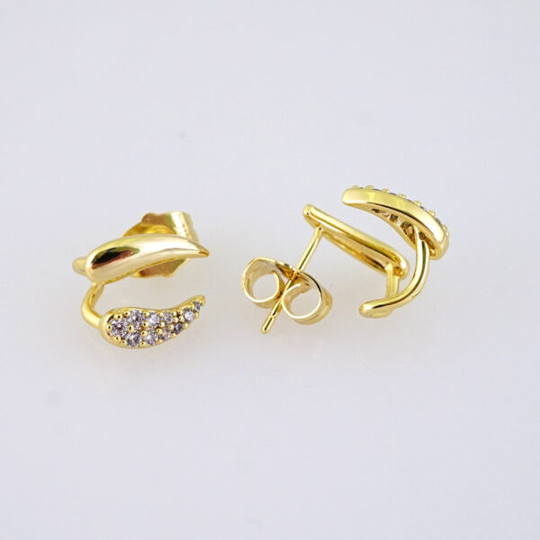 E1815 Women's Earrings - Aretes Dama - Zircon Stone/14k Real Color/