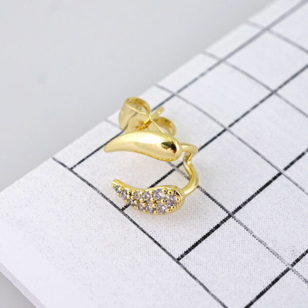 E1815 Women's Earrings - Aretes Dama - Zircon Stone/14k Real Color/