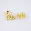 E1816 Earrings Women/ Aretes Dama/ Plain/ 14k Real Color/ - Image 2