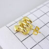 E1816 Earrings Women/ Aretes Dama/ Plain/ 14k Real Color/ - Image 3