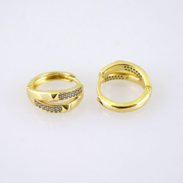 E1819 Women's Earrings - Aretes Dama - Zircon Stone/14k Real Color/