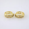 E1822 Women's Earrings - Aretes Dama - Zircon Stone/14k Real Color/