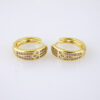 E1823 Women's Earrings - Aretes Dama - Zircon Stone/14k Real Color/