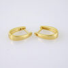 E1827 Earrings Women/ Aretes Dama/ Plain/ 14k Real Color/ - Image 2