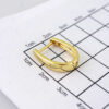 E1827 Earrings Women/ Aretes Dama/ Plain/ 14k Real Color/ - Image 3